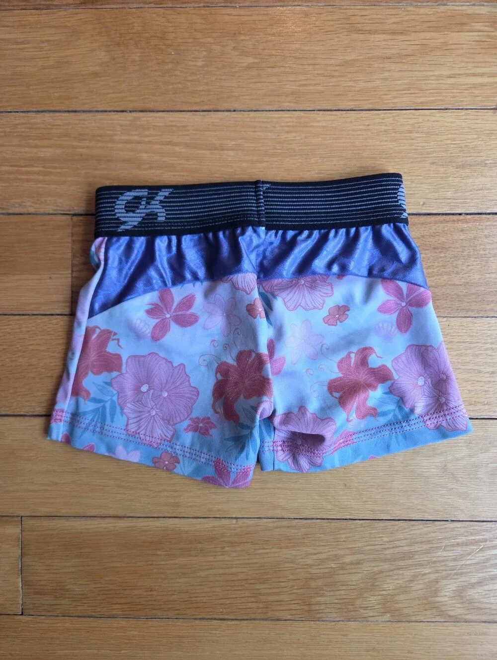Disney x GK Girls' Floral Athletic Shorts - Pink Blue